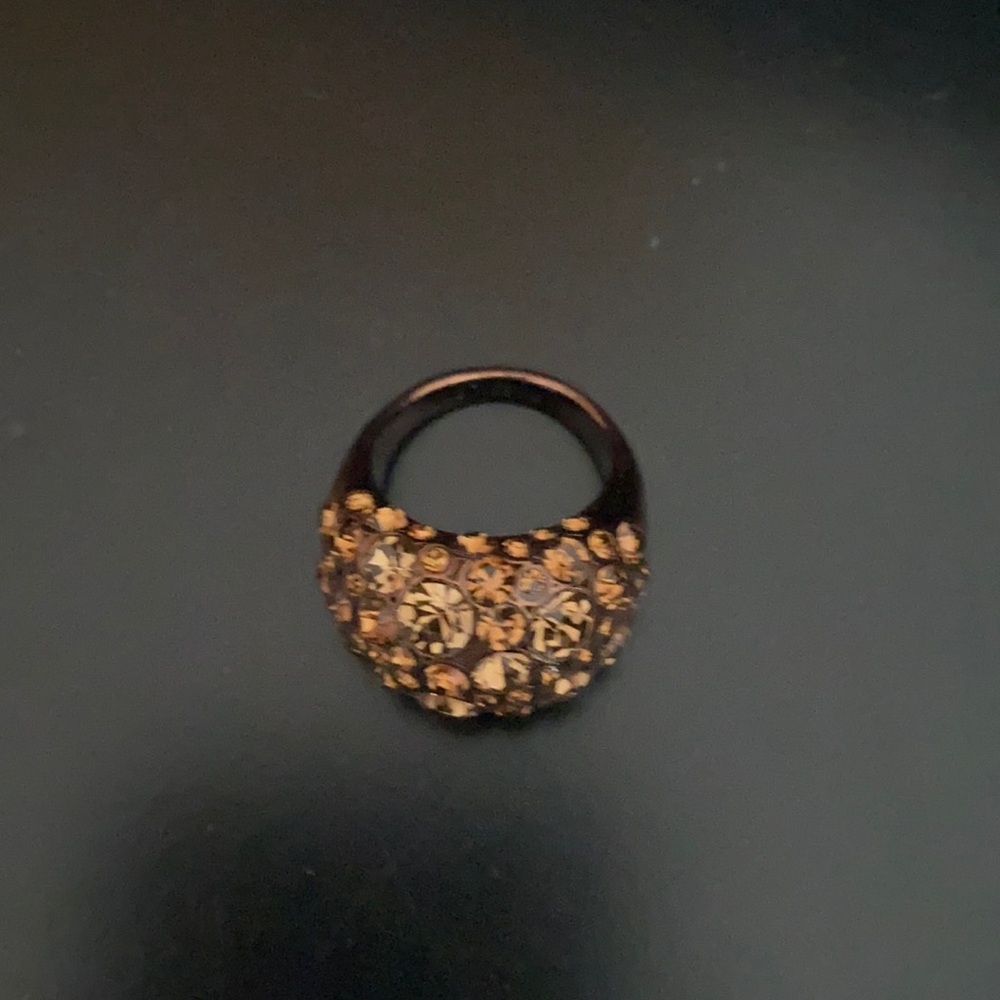 Fossil copper ring, size 7